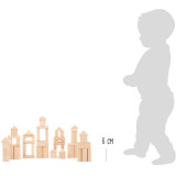 small foot Dřevěné kostky 50 ks přírodní