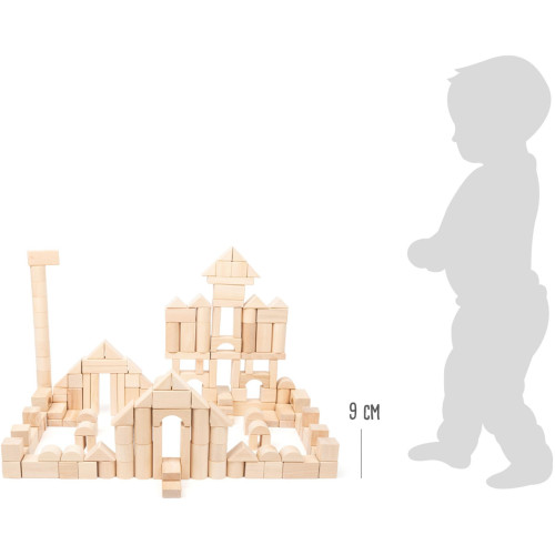 small foot Dřevěné kostky 200 ks natural