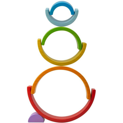 Bigjigs Baby Dřevěná skládací duha malá