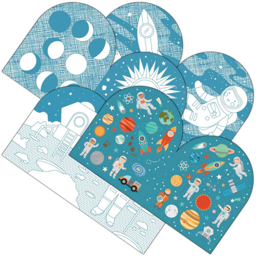 Petit Collage Omalovánka se samolepkami vesmír