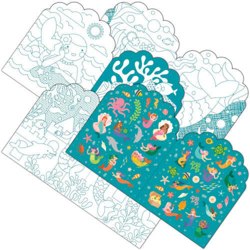 Petit Collage Omalovánka se samolepkami mořské víly