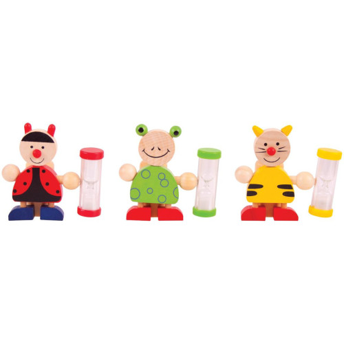 Bigjigs Toys Stojánek na kartáček s přesýpacími hodinami 1 ks