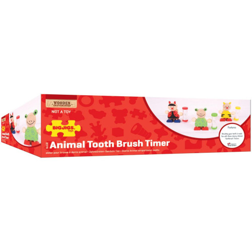 Bigjigs Toys Stojánek na kartáček s přesýpacími hodinami 1 ks