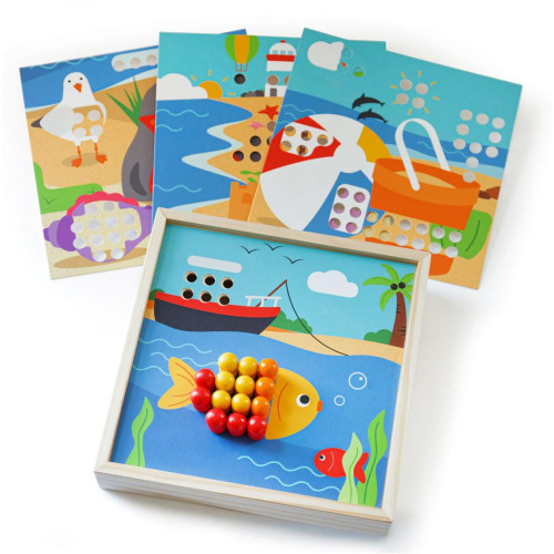 Bigjigs Toys Dřevěná mozaika Pláž