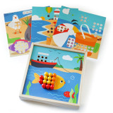 Bigjigs Toys Dřevěná mozaika Pláž