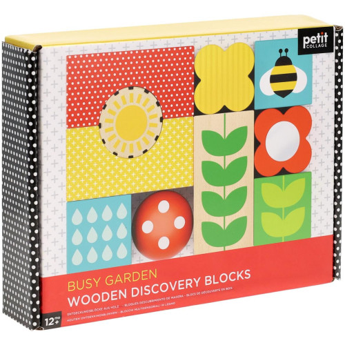 Petit Collage Dřevěné kostky zahrada