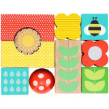 Petit Collage Dřevěné kostky zahrada