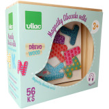 Vilac Dřevěné magnetky velká abeceda 56ks