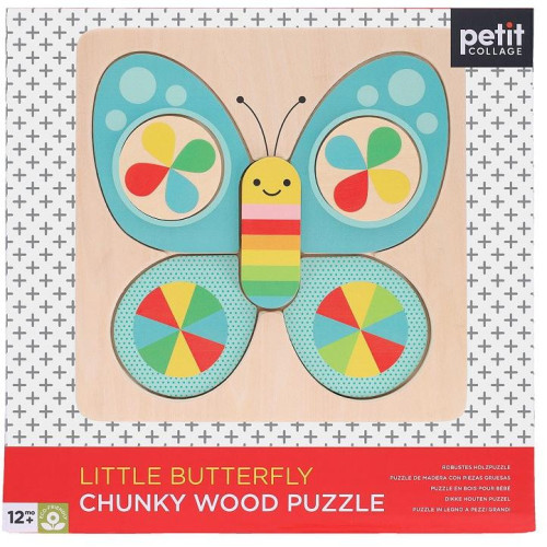 Petit Collage Dřevěné puzzle Motýl