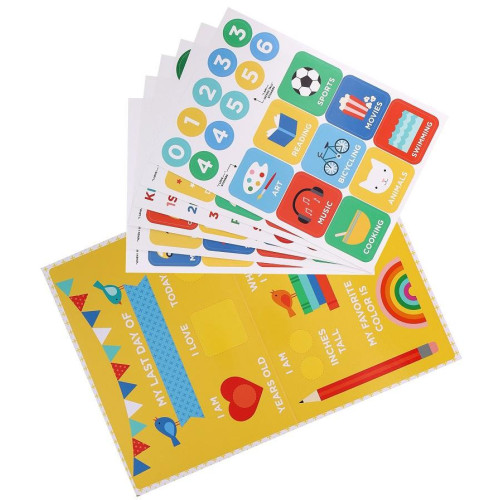 Petit Collage Znovupoužitelné samolepky Můj první a poslední školní den