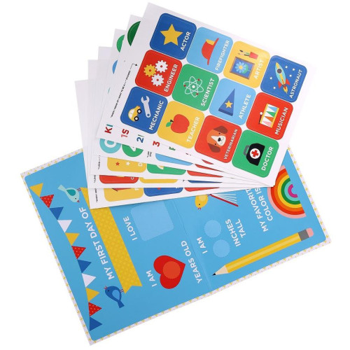 Petit Collage Znovupoužitelné samolepky Můj první a poslední školní den