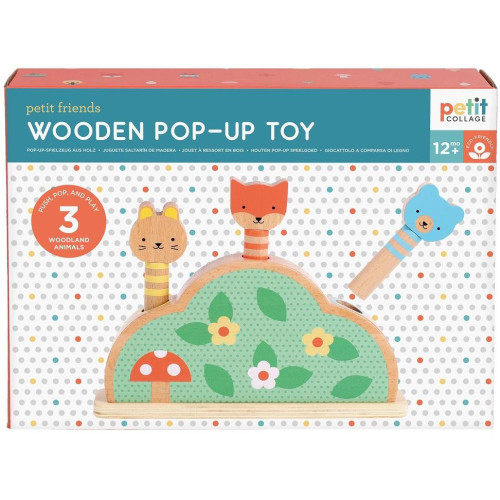 Petit Collage Dřevěná vyskakovací hračka Petit Friends
