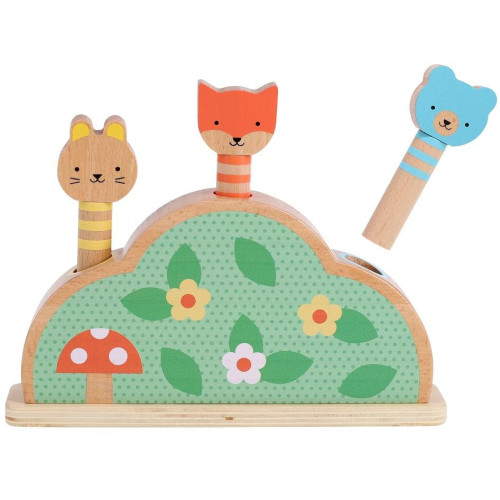 Petit Collage Dřevěná vyskakovací hračka Petit Friends