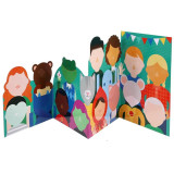 Petit Collage Znovupoužitelné samolepky se scénou Legrační obličeje