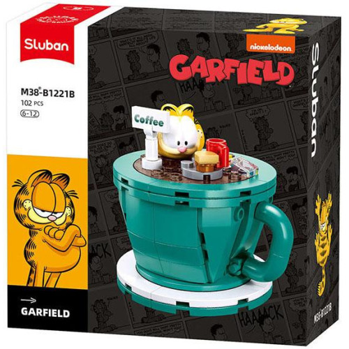 Sluban Builder M38-B1221B Garfield v kávové lázni