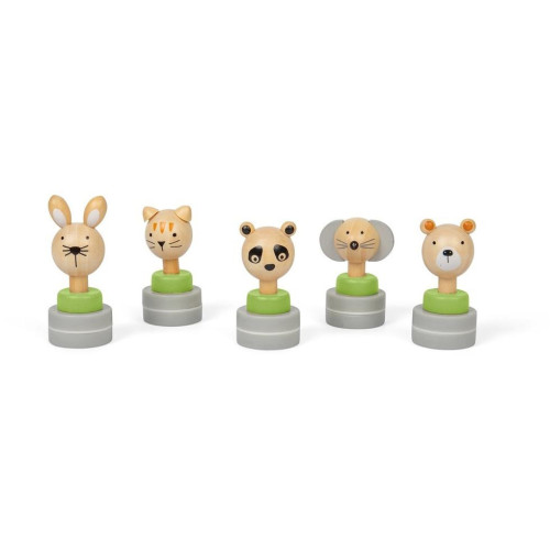 Bigjigs Toys Dřevěná inkoustová razítka Zvířátka 1 ks