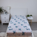 Jerry Fabrics prostěradlo Lilo and Stitch "Ohana White" 90 × 200