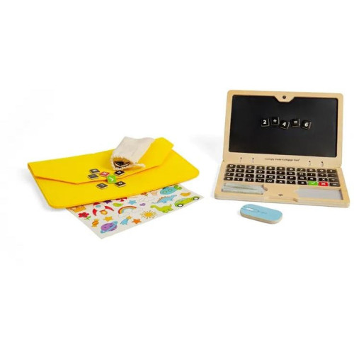 Bigjigs Toys Dřevěný magnetický notebook