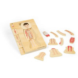 Bigjigs Toys Dřevěné puzzle Anatomie chlapec