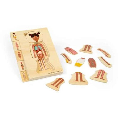 Bigjigs Toys Dřevěné puzzle Anatomie dívka