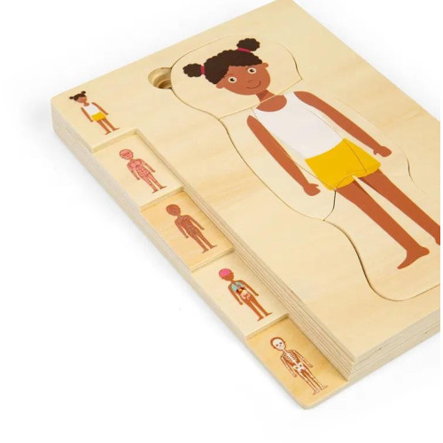 Bigjigs Toys Dřevěné puzzle Anatomie dívka