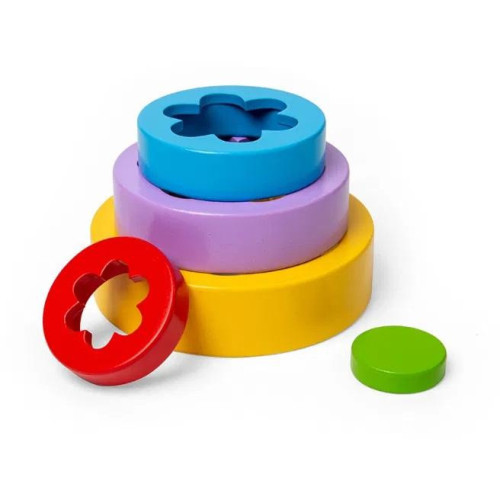 Bigjigs Toys Skládací květinová věž