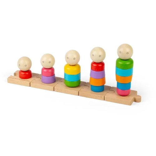 Bigjigs Toys Nasazování Duhová rodina