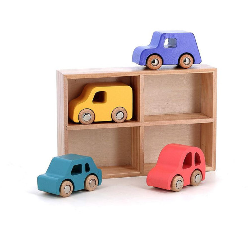 Vilac Sada 4 dřevěných autíček City Vilacity