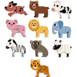 Vilac Dřevěné magnetky Legrační zvířátka