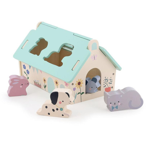 Vilac Dřevěná vkládačka Domeček pro zvířátka Sarah Betz