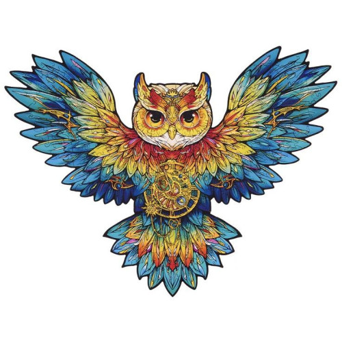 RoboTime Dřevěné puzzle Sova