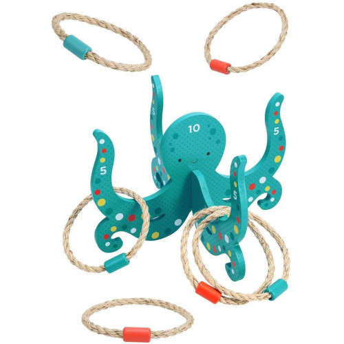 Petit Collage Hra házení kroužků Chobotnice