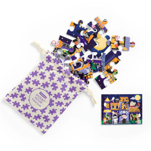 Mudpuppy Puzzle Strašidelný dům v látkovém pytlíku 36 dílků