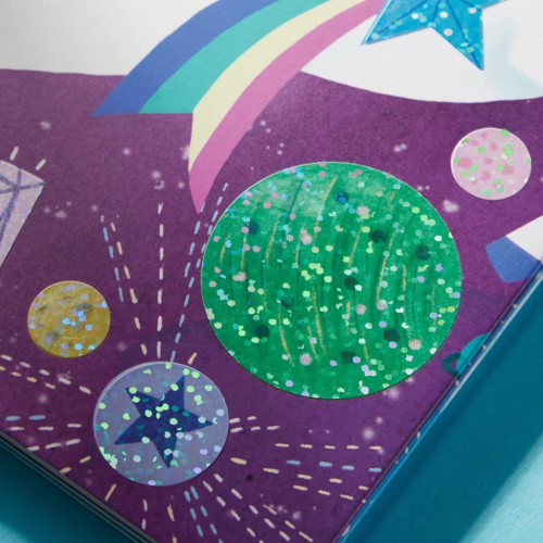 Mudpuppy Sada samolepek se scénou Kouzelní jednorožci