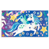 Mudpuppy Sada samolepek se scénou Kouzelní jednorožci