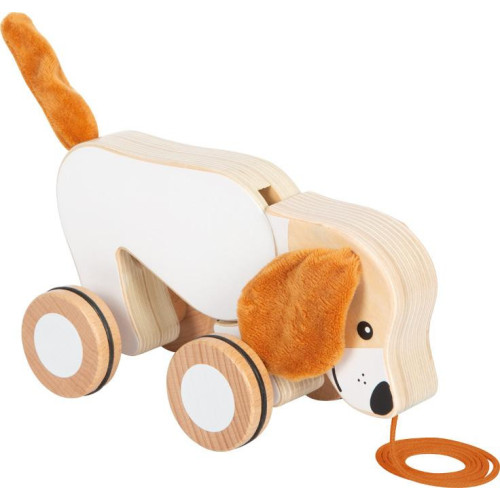 small foot Dřevěná tahací hračka Pejsek se šustivými oušky