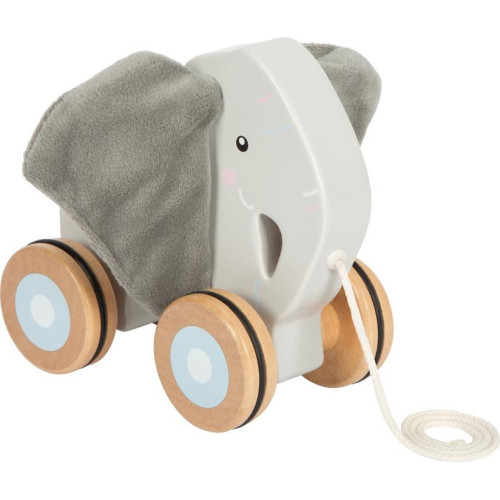small foot Dřevěná tahací hračka Slon se šustivými oušky