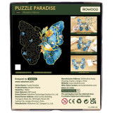 RoboTime Dřevěné puzzle Motýl Morpho Helena