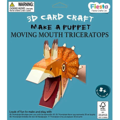 Fiesta Crafts Kreativní sada 3D loutka Triceratops