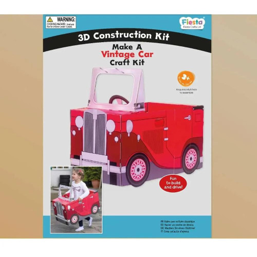 Fiesta Crafts 3D skládačka Vintage auto červené