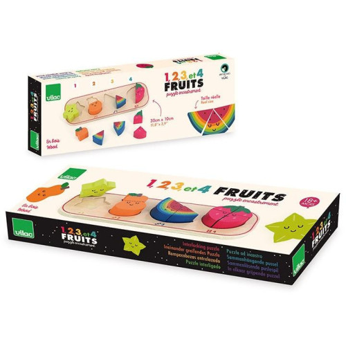 Vilac Vkládací puzzle Učím se počítat ovoce Sarah Betz
