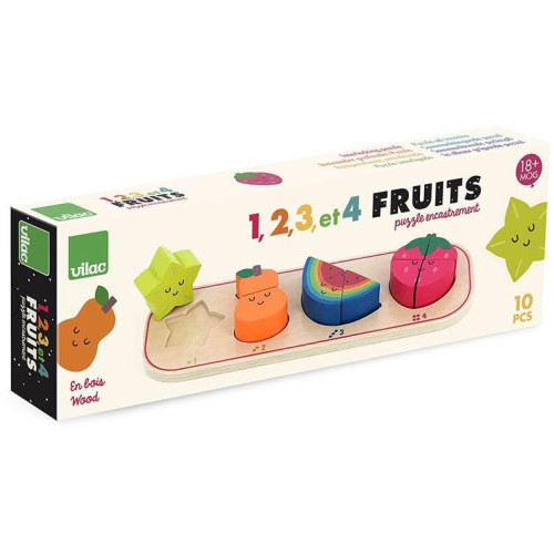 Vilac Vkládací puzzle Učím se počítat ovoce Sarah Betz