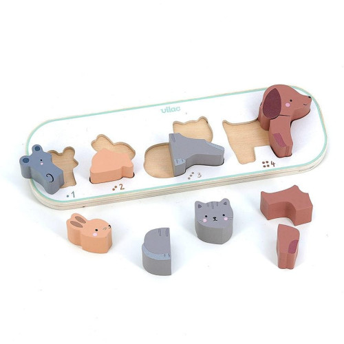 Vilac Vkládací puzzle Učím se počítat zvířátka Sarah Betz