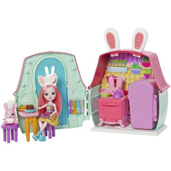 Mattel Enchantimals Domácí mazlíčci Bree Bunny s domečkem