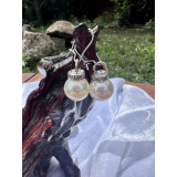 Perličkové náušnice s rondelkou