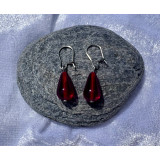 Náušnice červená kapka