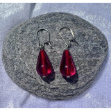 Náušnice červená kapka