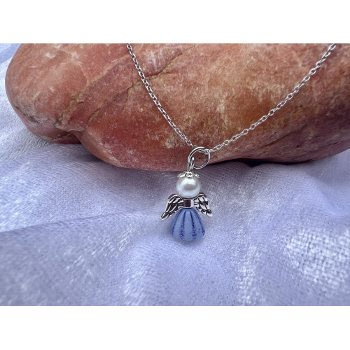 Řetízek s andílkem modrá sukýnka