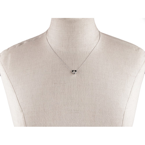 Náhrdelník / řetízek z nerezové oceli srdce, zlatý