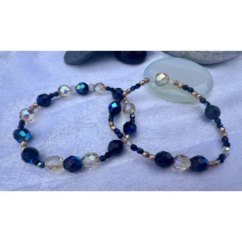 Alada beauty Set 2 náramků Mom and Daughter zeleno-čirý